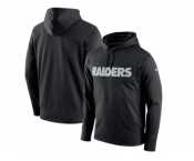 Men Oakland Raiders Nike Black Circuit Wordmark Essential Performance Pullover Hoodie