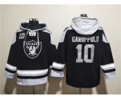 Men's Las Vegas Raiders #10 Jimmy Garoppolo Black Ageless Must-Have Lace-Up Pullover Hoodie