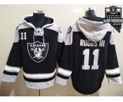 Men's Las Vegas Raiders #11 Henry Ruggs III NEW Black 2020 Inaugural Season Pocket Stitched NFL Pullover Hoodie