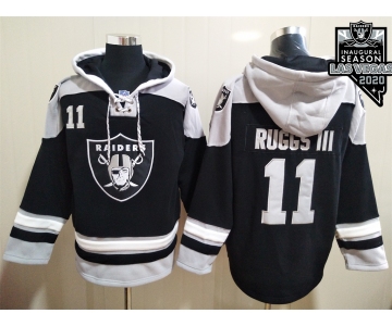 Men's Las Vegas Raiders #11 Henry Ruggs III NEW Black 2020 Inaugural Season Pocket Stitched NFL Pullover Hoodie