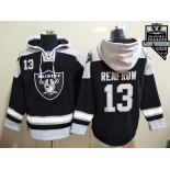 Men's Las Vegas Raiders #13 Hunter Renfrow NEW Black 2020 Inaugural Season Pocket Stitched NFL Pullover Hoodie