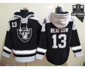 Men's Las Vegas Raiders #13 Hunter Renfrow NEW Black 2020 Inaugural Season Pocket Stitched NFL Pullover Hoodie