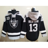 Men's Las Vegas Raiders 13 Hunter Renfrow NEW Black Pocket Stitched NFL Pullover Hoodie