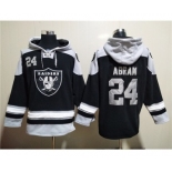 Men's Las Vegas Raiders #24 Johnathan Abram Black Ageless Must-Have Lace-Up Pullover Hoodie