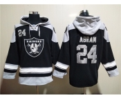 Men's Las Vegas Raiders #24 Johnathan Abram Black Ageless Must-Have Lace-Up Pullover Hoodie