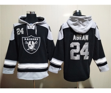 Men's Las Vegas Raiders #24 Johnathan Abram Black Ageless Must-Have Lace-Up Pullover Hoodie