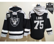 Men's Las Vegas Raiders #75 Howie Long NEW Black 2020 Inaugural Season Pocket Stitched NFL Pullover Hoodie