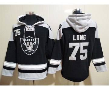 Men's Las Vegas Raiders #75 Howie Long NEW Black Pocket Stitched NFL Pullover Hoodie