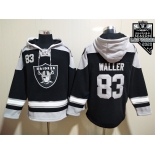 Men's Las Vegas Raiders #83 Darren Waller NEW Black 2020 Inaugural Season Pocket Stitched NFL Pullover Hoodie