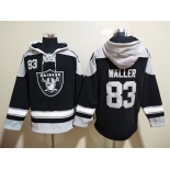 Men's Las Vegas Raiders #83 Darren Waller NEW Black Pocket Stitched NFL Pullover Hoodie