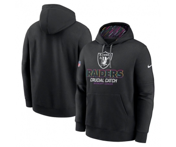 Men's Las Vegas Raiders Black 2024 Crucial Catch Club Pullover Hoodie