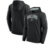 Men's Las Vegas Raiders Black Sideline Stack Performance Pullover Hoodie