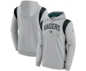 Men's Las Vegas Raiders Gray Sideline Stack Performance Pullover Hoodie