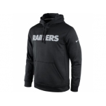 Men's Oakland Raiders Nike Black KO Wordmark Performance Hoodie