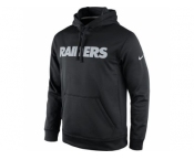 Men's Oakland Raiders Nike Black KO Wordmark Performance Hoodie