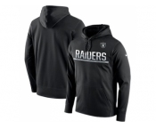 Men's Oakland Raiders Nike Black Sideline Circuit Pullover Performance Hoodie