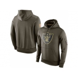 Men''s Oakland Raiders Nike Olive Salute To Service KO Performance Hoodie