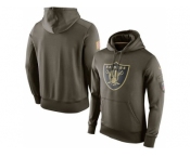 Men''s Oakland Raiders Nike Olive Salute To Service KO Performance Hoodie