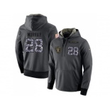 NFL Men's Nike Oakland Raiders #28 Latavius Murray Stitched Black Anthracite Salute to Service Player Performance Hoodie