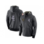 NFL Men's Nike Oakland Raiders #4 Derek Carr Stitched Black Anthracite Salute to Service Player Performance Hoodie