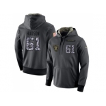 NFL Men's Nike Oakland Raiders #61 Rodney Hudson Stitched Black Anthracite Salute to Service Player Performance Hoodie