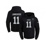 Nike Oakland Raiders #11 Sebastian Janikowski Black Name & Number Pullover NFL Hoodie