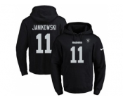 Nike Oakland Raiders #11 Sebastian Janikowski Black Name & Number Pullover NFL Hoodie