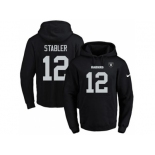 Nike Oakland Raiders #12 Kenny Stabler Black Name & Number Pullover NFL Hoodie