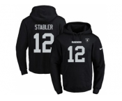 Nike Oakland Raiders #12 Kenny Stabler Black Name & Number Pullover NFL Hoodie