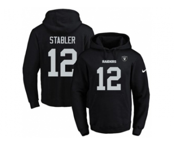 Nike Oakland Raiders #12 Kenny Stabler Black Name & Number Pullover NFL Hoodie