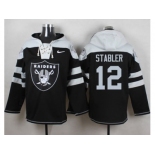 Nike Oakland Raiders #12 Kenny Stabler Black Player Pullover Hoodie