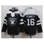 Nike Oakland Raiders #16 Jim Plunkett Black Player Pullover Hoodie