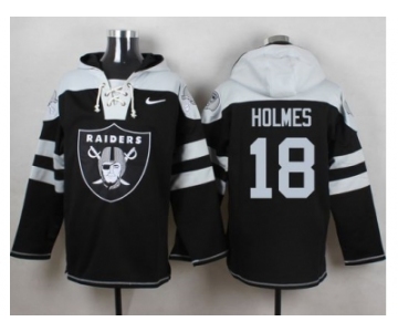 Nike Oakland Raiders #18 Andre Holmes Black Player Pullover NFL Hoodie