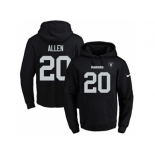 Nike Oakland Raiders #20 Nate Allen Black Name & Number Pullover NFL Hoodie