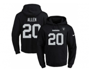 Nike Oakland Raiders #20 Nate Allen Black Name & Number Pullover NFL Hoodie