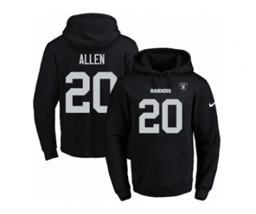 Nike Oakland Raiders #20 Nate Allen Black Name & Number Pullover NFL Hoodie