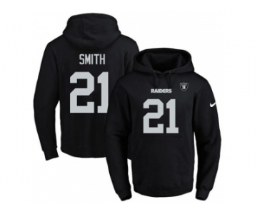 Nike Oakland Raiders #21 Sean Smith Black Name & Number Pullover NFL Hoodie