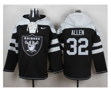 Nike Oakland Raiders #32 Marcus Allen Black Player Pullover Hoodie