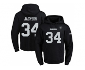 Nike Oakland Raiders #34 Bo Jackson Black Name & Number Pullover NFL Hoodie