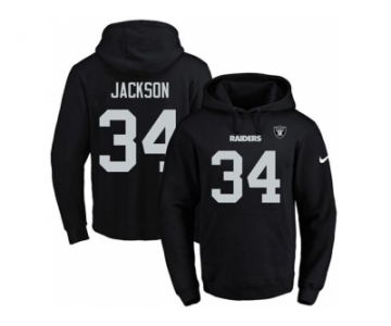 Nike Oakland Raiders #34 Bo Jackson Black Name & Number Pullover NFL Hoodie