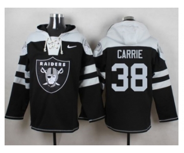 Nike Oakland Raiders #38 T.J. Carrie Black Player Pullover NFL Hoodie