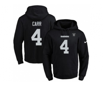 Nike Oakland Raiders #4 Derek Carr Black Name & Number Pullover NFL Hoodie