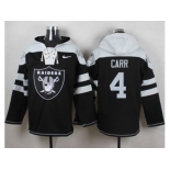 Nike Oakland Raiders #4 Derek Carr Black Player Pullover Hoodie