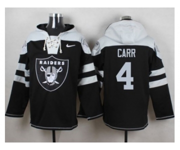 Nike Oakland Raiders #4 Derek Carr Black Player Pullover Hoodie