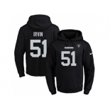 Nike Oakland Raiders #51 Bruce Irvin Black Name & Number Pullover NFL Hoodie