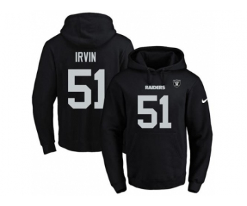 Nike Oakland Raiders #51 Bruce Irvin Black Name & Number Pullover NFL Hoodie