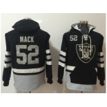 Nike Oakland Raiders #52 Khalil Mack Black Grey Name & Number Pullover NFL Hoodie