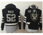 Nike Oakland Raiders #52 Khalil Mack Black Grey Name & Number Pullover NFL Hoodie