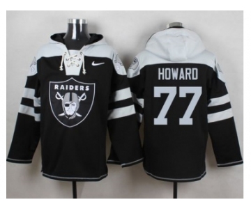 Nike Oakland Raiders #77 Austin Howard Black Player Pullover NFL Hoodie