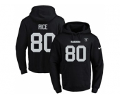 Nike Oakland Raiders #80 Jerry Rice Black Name & Number Pullover NFL Hoodie